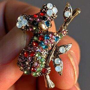 Koala - Beautiful blinged out brooch & 3d Floating Display Case